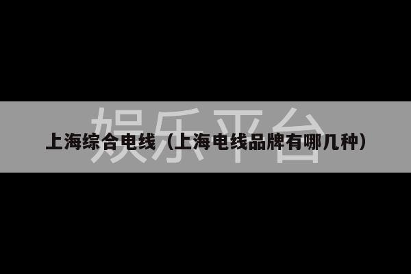 上海综合电线（上海电线品牌有哪几种）-第1张图片-天辰注册【天辰电子线有限公司】平台登录电线